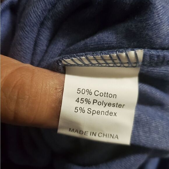 Lavaca VTG  Blue Cowl Neck Tunic Top Size Medium - Picture 8 of 10